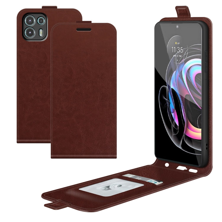 For Motorola Edge 20 lite R64 Texture Single Vertical Flip Leather Phone Protective Case with Card Slots & Photo Frame