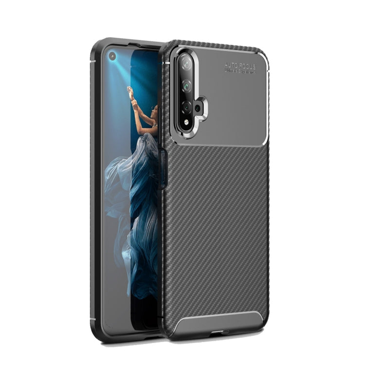 Beetle Series Carbon Fiber Texture Shockproof TPU Case for Huawei Honor 20