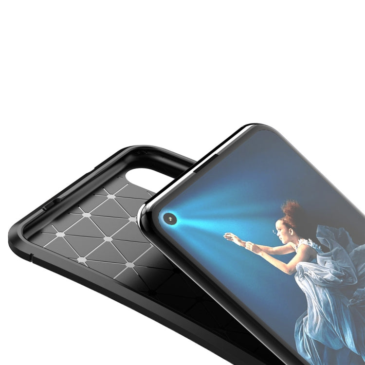 Beetle Series Carbon Fiber Texture Shockproof TPU Case for Huawei Honor 20