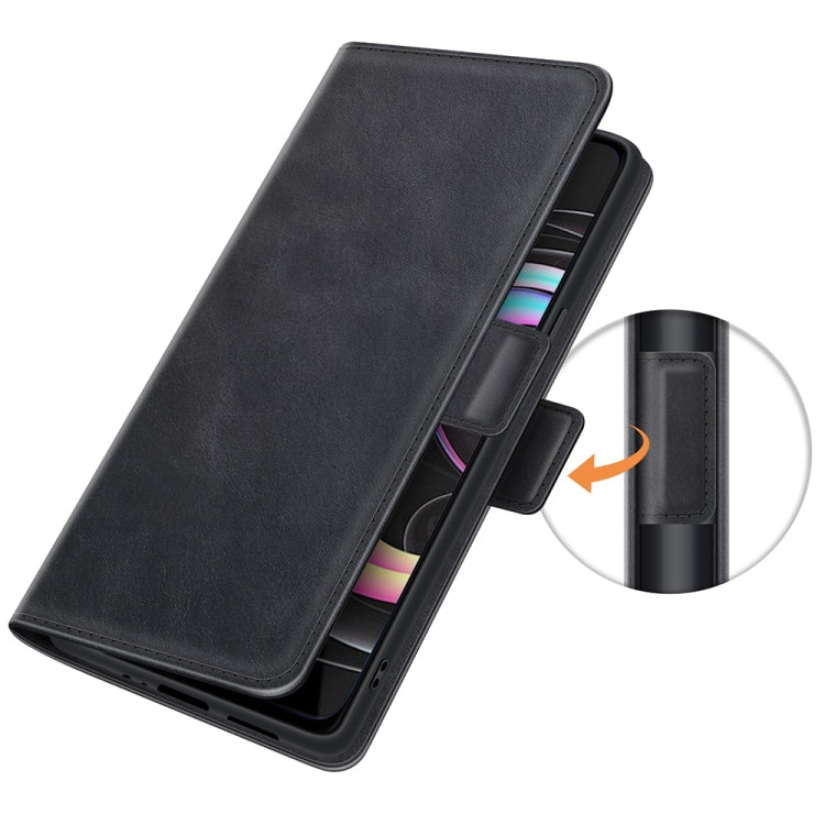 For Motorola Edge 20 Pro 5G Dual-side Magnetic Buckle Horizontal Flip Phone Leather Case with Holder & Card Slots & Wallet