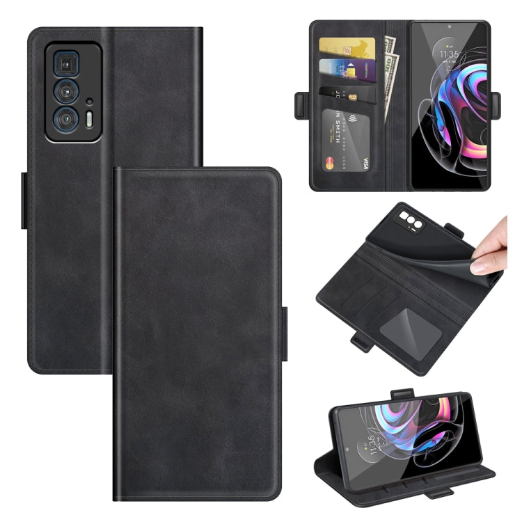 For Motorola Edge 20 Pro 5G Dual-side Magnetic Buckle Horizontal Flip Phone Leather Case with Holder & Card Slots & Wallet