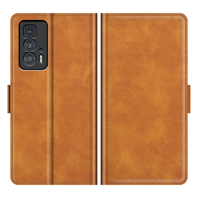 For Motorola Edge 20 Pro 5G Dual-side Magnetic Buckle Horizontal Flip Phone Leather Case with Holder & Card Slots & Wallet