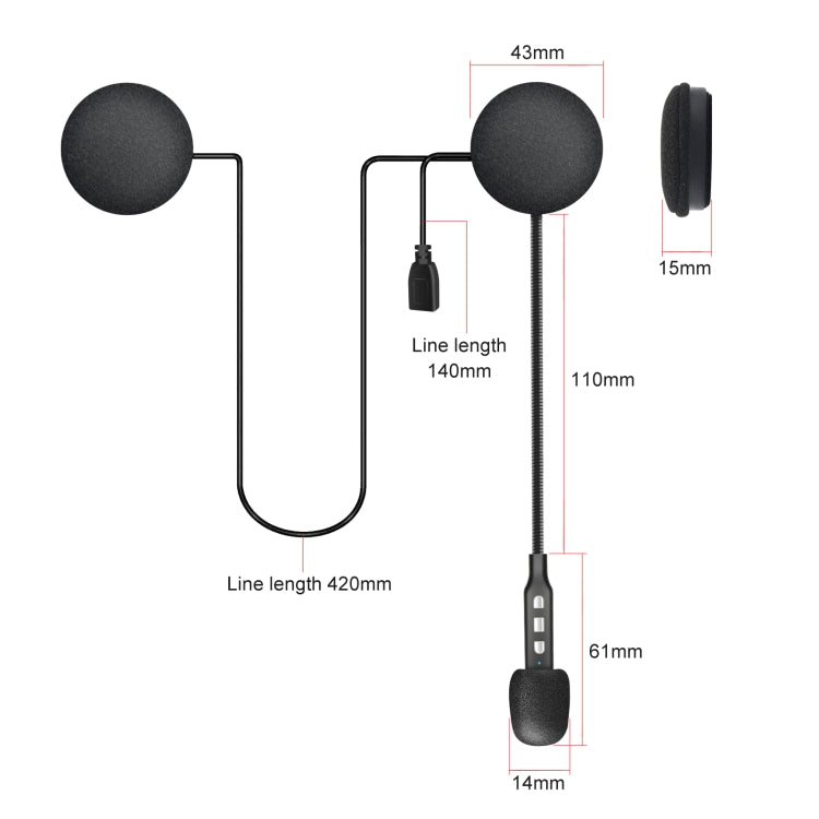 JD-MH06 Motorcycle Helmet Bluetooth Navigation Noise Reduction Headset