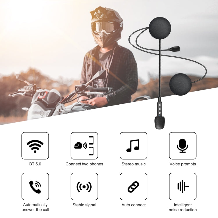 JD-MH06 Motorcycle Helmet Bluetooth Navigation Noise Reduction Headset