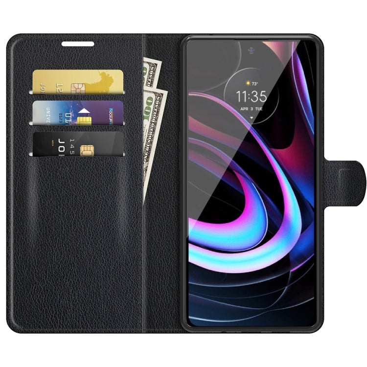 For Motorola Edge 2021 Litchi Texture Horizontal Flip Phone Protective Case with Holder & Card Slots & Wallet