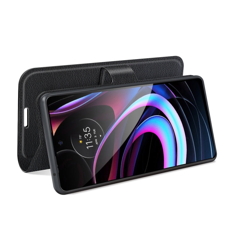 For Motorola Edge 2021 Litchi Texture Horizontal Flip Phone Protective Case with Holder & Card Slots & Wallet