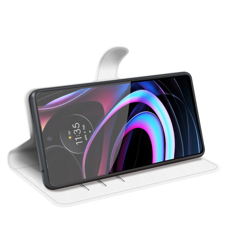 For Motorola Edge 2021 Litchi Texture Horizontal Flip Phone Protective Case with Holder & Card Slots & Wallet