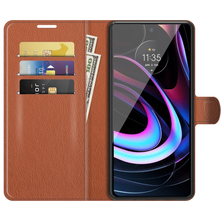 For Motorola Edge 2021 Litchi Texture Horizontal Flip Phone Protective Case with Holder & Card Slots & Wallet