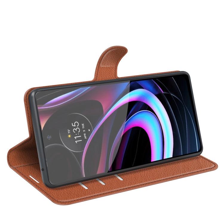 For Motorola Edge 2021 Litchi Texture Horizontal Flip Phone Protective Case with Holder & Card Slots & Wallet