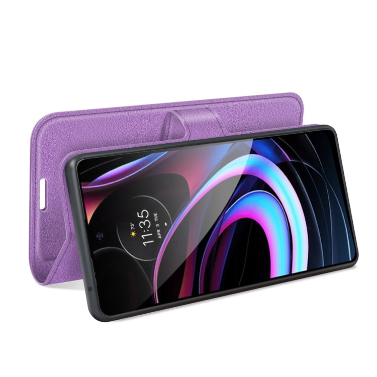 For Motorola Edge 2021 Litchi Texture Horizontal Flip Phone Protective Case with Holder & Card Slots & Wallet
