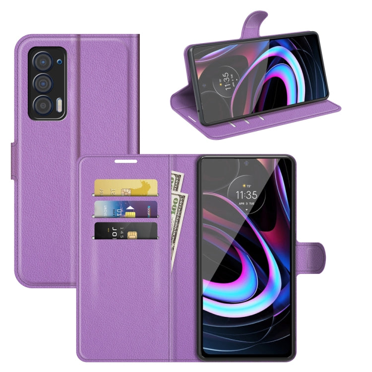 For Motorola Edge 2021 Litchi Texture Horizontal Flip Phone Protective Case with Holder & Card Slots & Wallet
