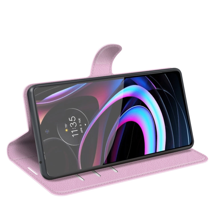 For Motorola Edge 2021 Litchi Texture Horizontal Flip Phone Protective Case with Holder & Card Slots & Wallet