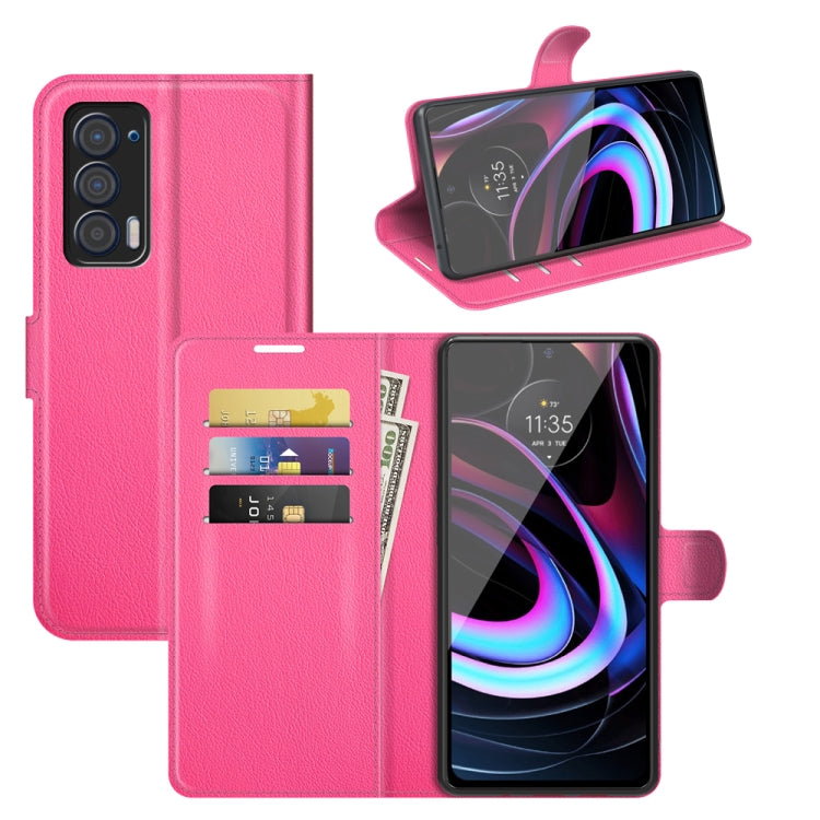 For Motorola Edge 2021 Litchi Texture Horizontal Flip Phone Protective Case with Holder & Card Slots & Wallet