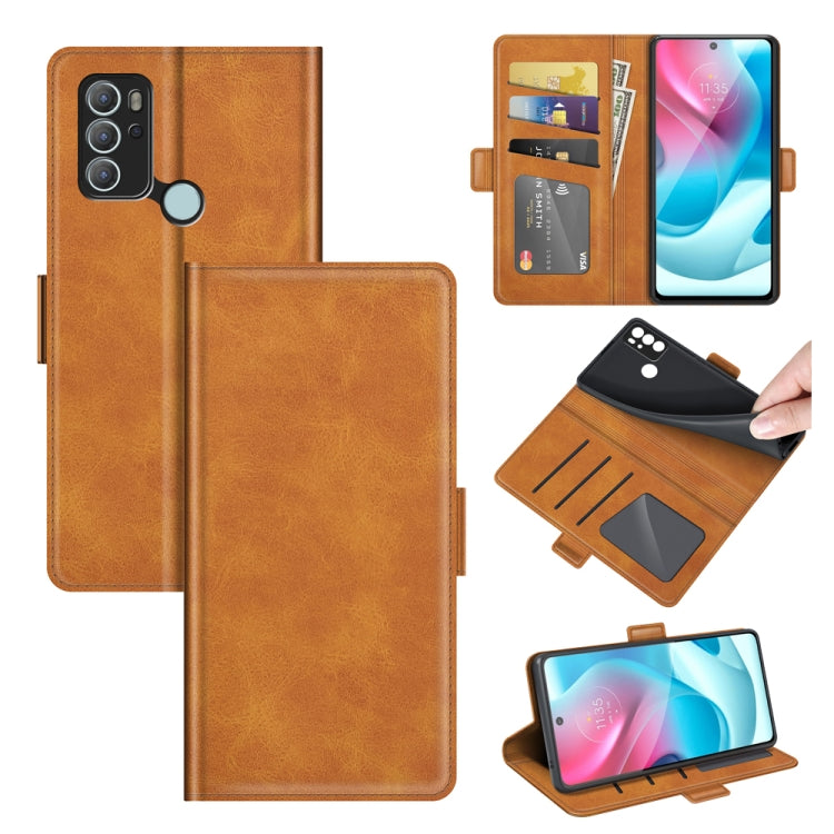 For Motorola Moto G60S Dual-side Magnetic Buckle Horizontal Flip Leather Case with Holder & Card Slots & Wallet