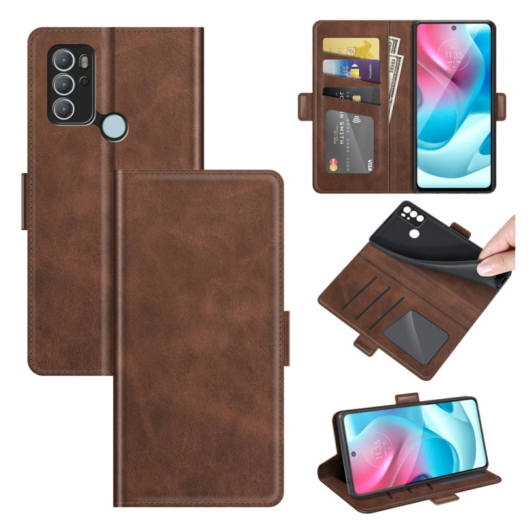 For Motorola Moto G60S Dual-side Magnetic Buckle Horizontal Flip Leather Case with Holder & Card Slots & Wallet