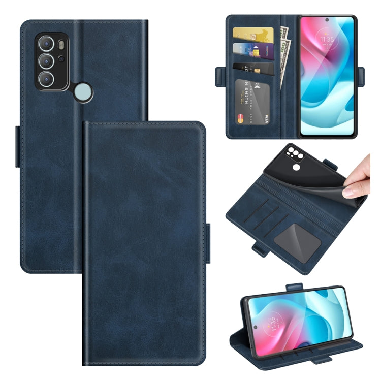 For Motorola Moto G60S Dual-side Magnetic Buckle Horizontal Flip Leather Case with Holder & Card Slots & Wallet