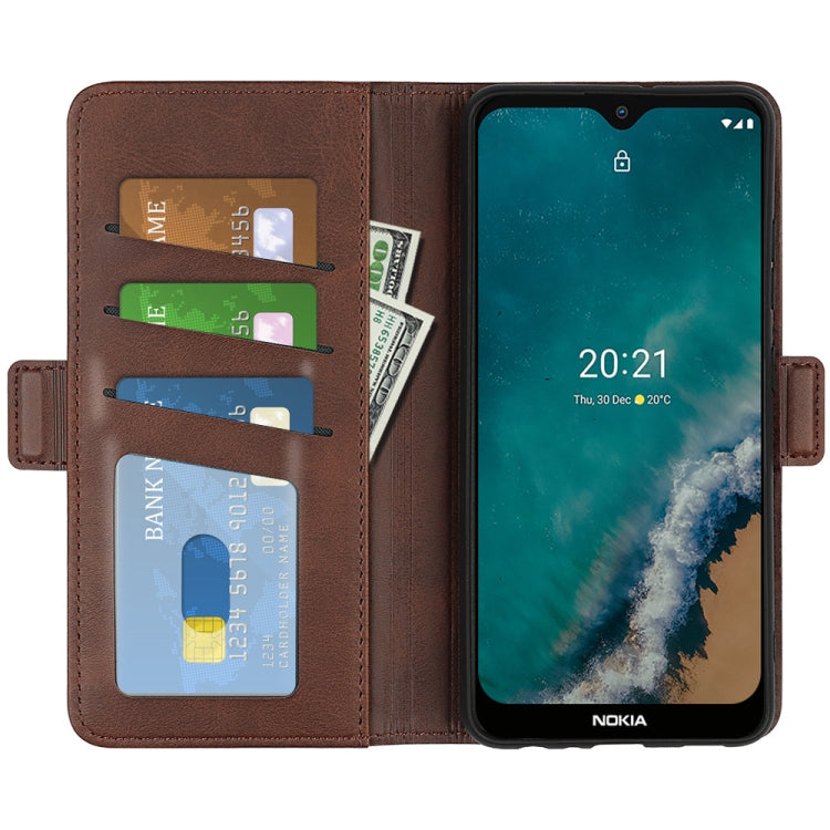 For Nokia G50 Dual-side Magnetic Buckle Horizontal Flip Phone Leather Case with Holder & Card Slots & Wallet