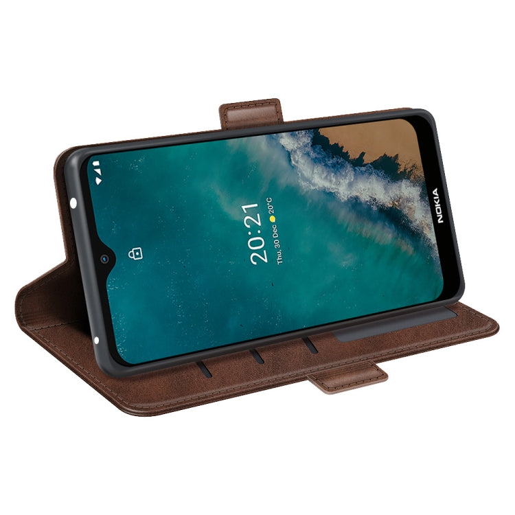 For Nokia G50 Dual-side Magnetic Buckle Horizontal Flip Phone Leather Case with Holder & Card Slots & Wallet