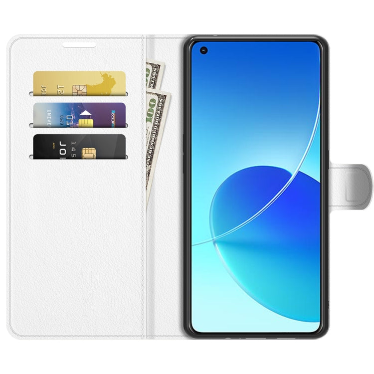 Litchi Texture Leather Phone Case For OPPO Reno6 4G
