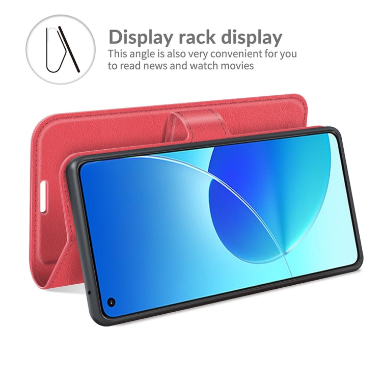 Litchi Texture Leather Phone Case For OPPO Reno6 4G