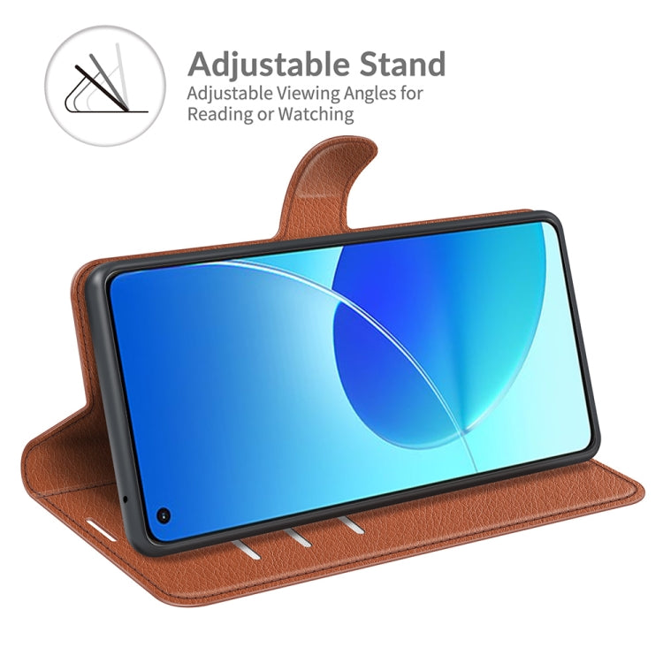 Litchi Texture Leather Phone Case For OPPO Reno6 4G