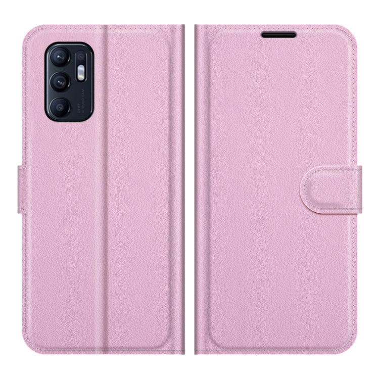 Litchi Texture Leather Phone Case For OPPO Reno6 4G