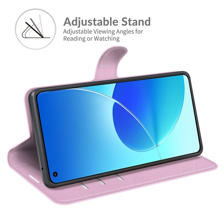 Litchi Texture Leather Phone Case For OPPO Reno6 4G