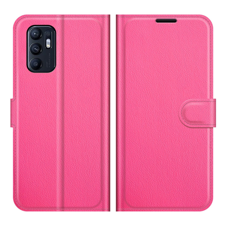 Litchi Texture Leather Phone Case For OPPO Reno6 4G