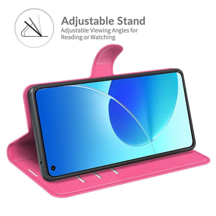 Litchi Texture Leather Phone Case For OPPO Reno6 4G