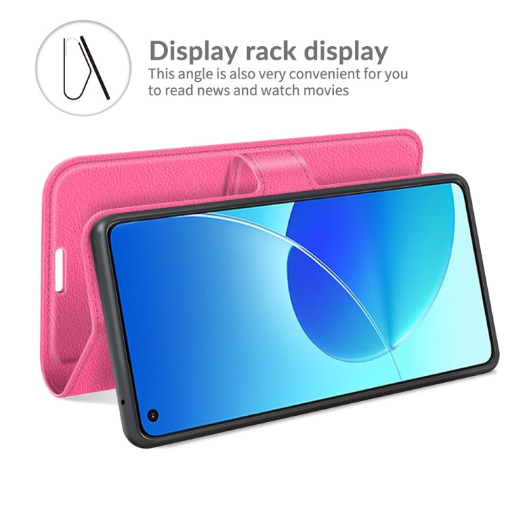 Litchi Texture Leather Phone Case For OPPO Reno6 4G