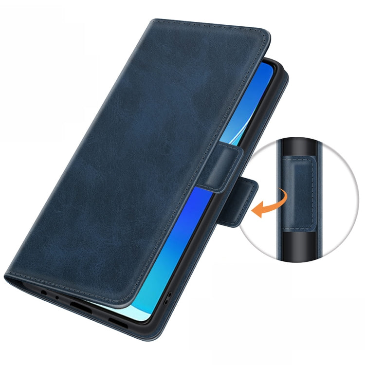 For OPPO Reno6 4G Dual-side Magnetic Buckle Horizontal Flip Leather Case with Holder & Card Slots & Wallet
