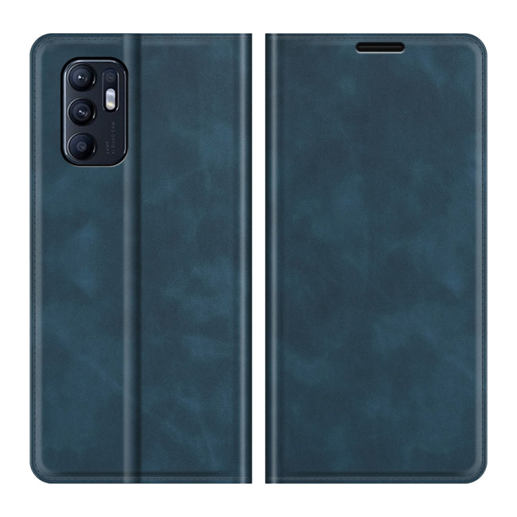 Retro-skin Magnetic Suction Leather Phone Case For OPPO Reno6 4G