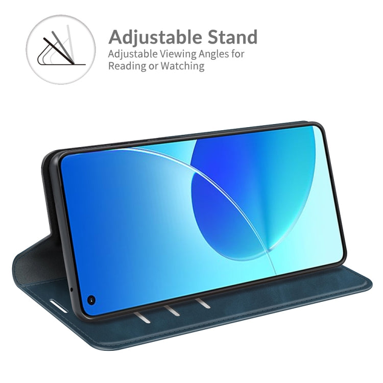 Retro-skin Magnetic Suction Leather Phone Case For OPPO Reno6 4G