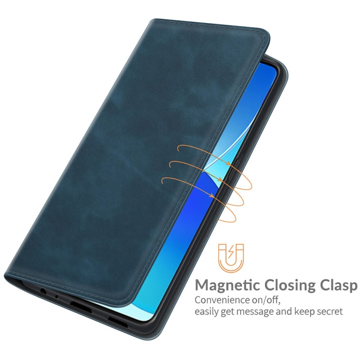Retro-skin Magnetic Suction Leather Phone Case For OPPO Reno6 4G