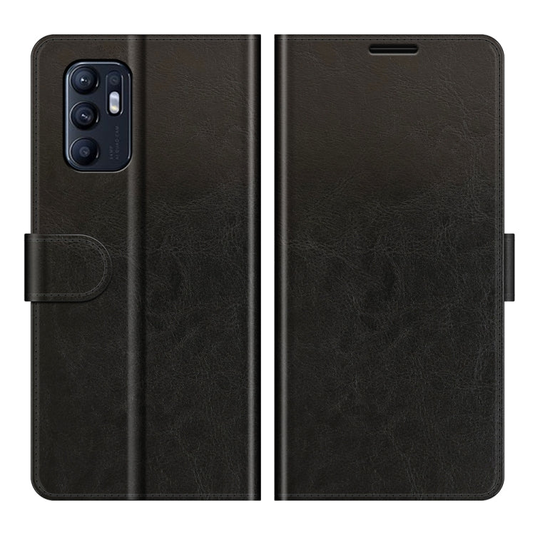 For OPPO Reno6 4G R64 Texture Horizontal Flip Protective Case with Holder & Card Slots & Wallet& Photo Frame
