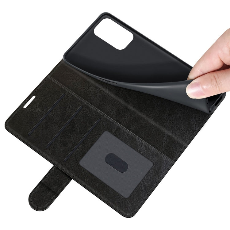 For OPPO Reno6 4G R64 Texture Horizontal Flip Protective Case with Holder & Card Slots & Wallet& Photo Frame