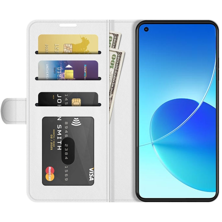 For OPPO Reno6 4G R64 Texture Horizontal Flip Protective Case with Holder & Card Slots & Wallet& Photo Frame