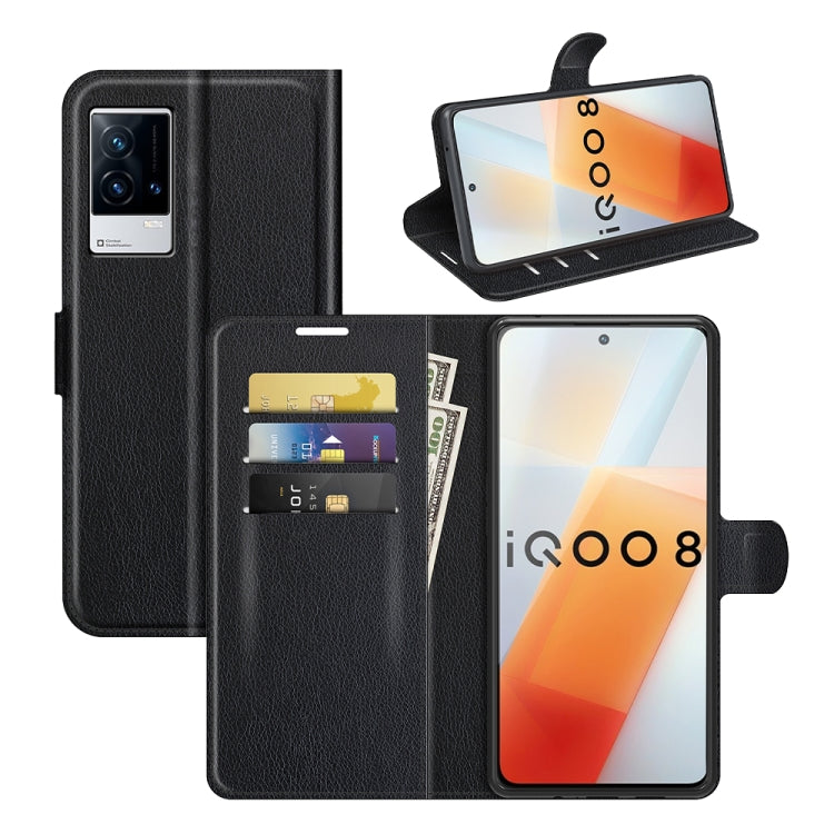 Litchi Texture Leather Phone Case For vivo iQOO 8