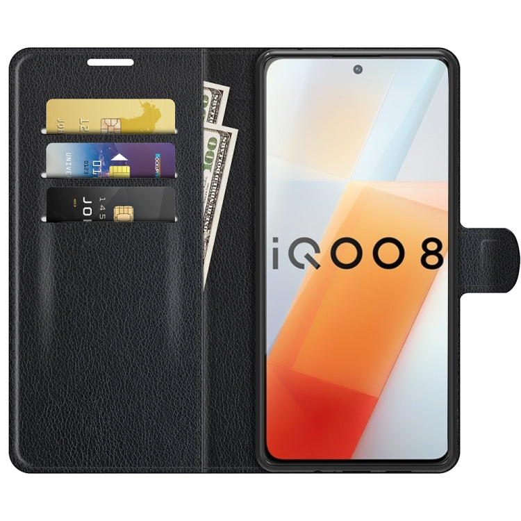Litchi Texture Leather Phone Case For vivo iQOO 8