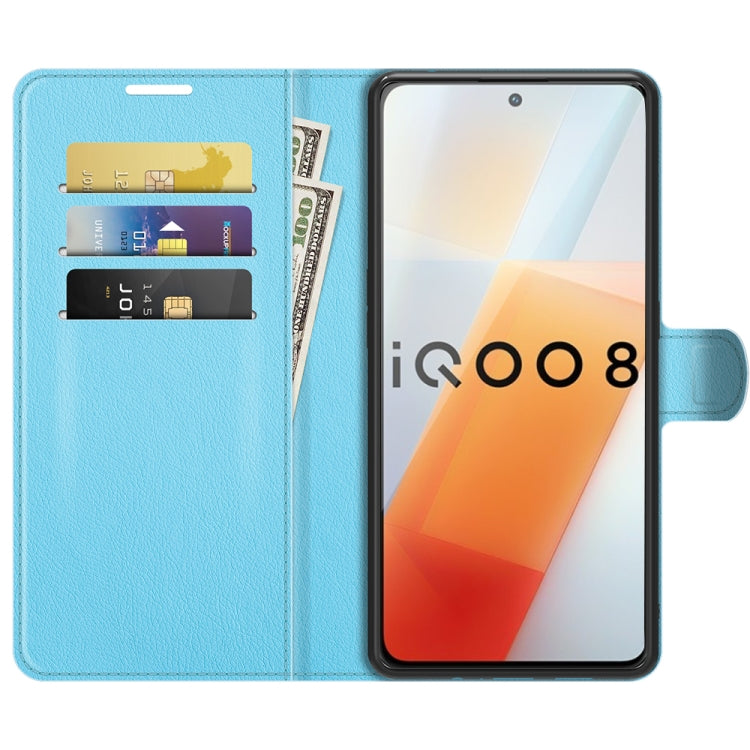 Litchi Texture Leather Phone Case For vivo iQOO 8