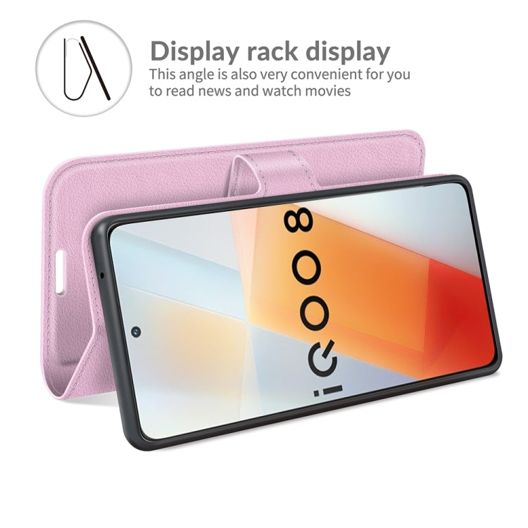 Litchi Texture Leather Phone Case For vivo iQOO 8