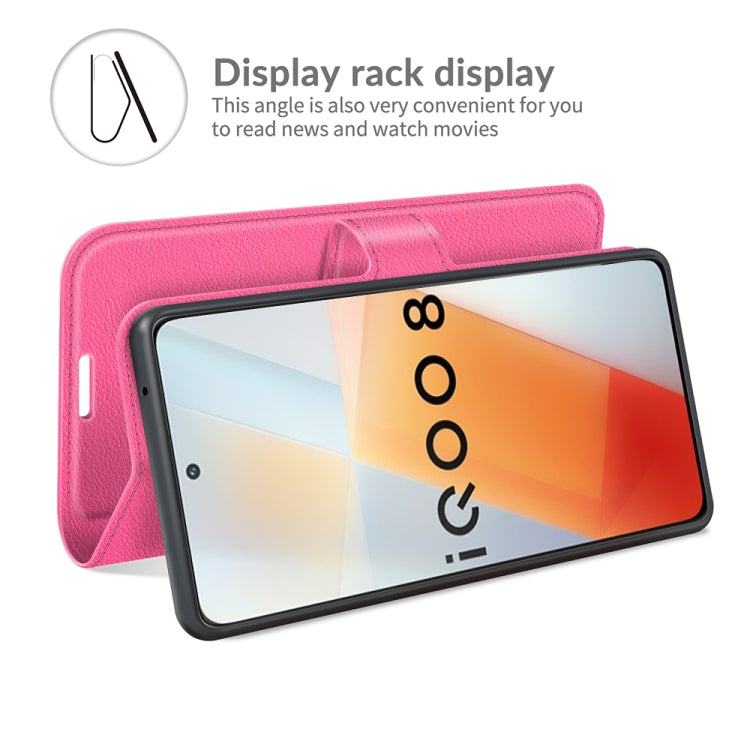 Litchi Texture Leather Phone Case For vivo iQOO 8