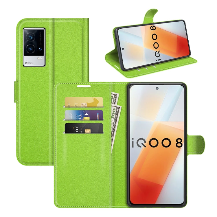 Litchi Texture Leather Phone Case For vivo iQOO 8