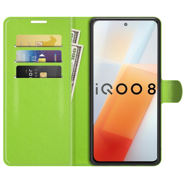 Litchi Texture Leather Phone Case For vivo iQOO 8