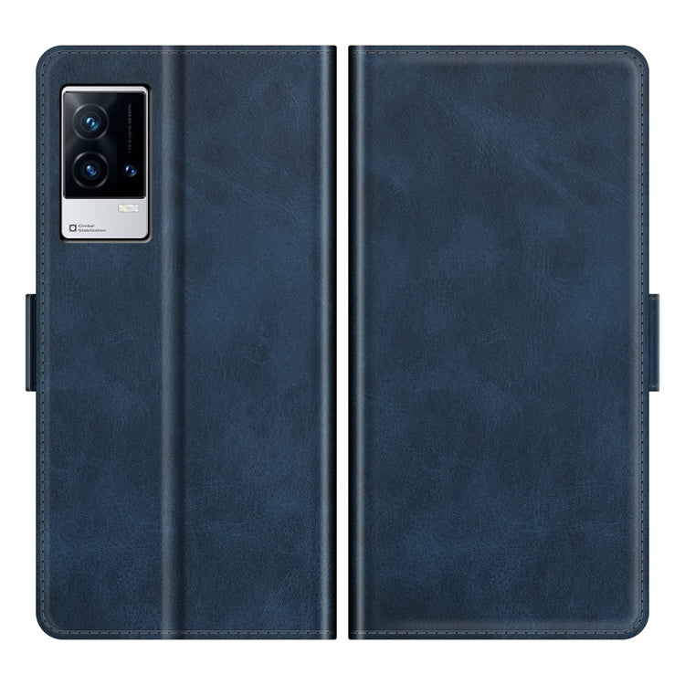 For vivo iQOO 8 Dual-side Magnetic Buckle Flip Leather Phone Case