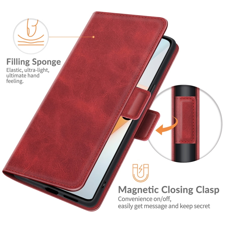 For vivo iQOO 8 Dual-side Magnetic Buckle Flip Leather Phone Case