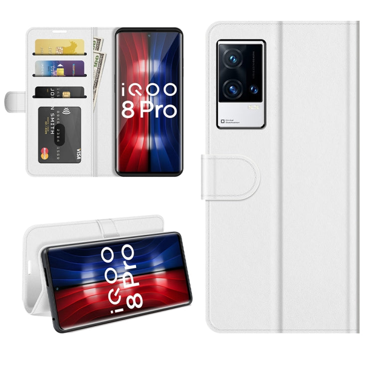 For vivo iQOO 8 Pro R64 Texture Single Horizontal Flip Protective Case with Holder & Card Slots & Wallet& Photo Frame