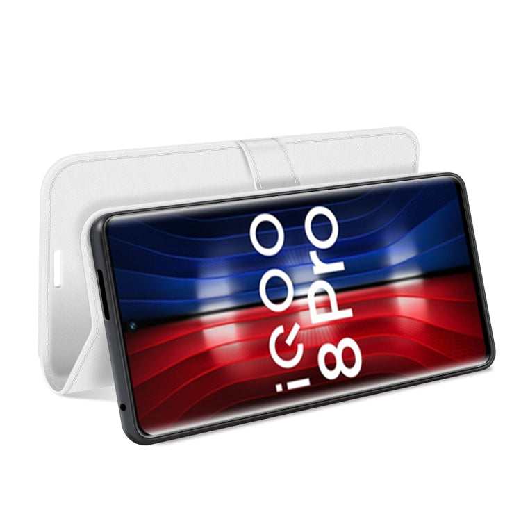 For vivo iQOO 8 Pro R64 Texture Single Horizontal Flip Protective Case with Holder & Card Slots & Wallet& Photo Frame