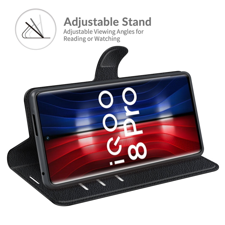 Litchi Texture Leather Phone Case For vivo iQOO 8 Pro