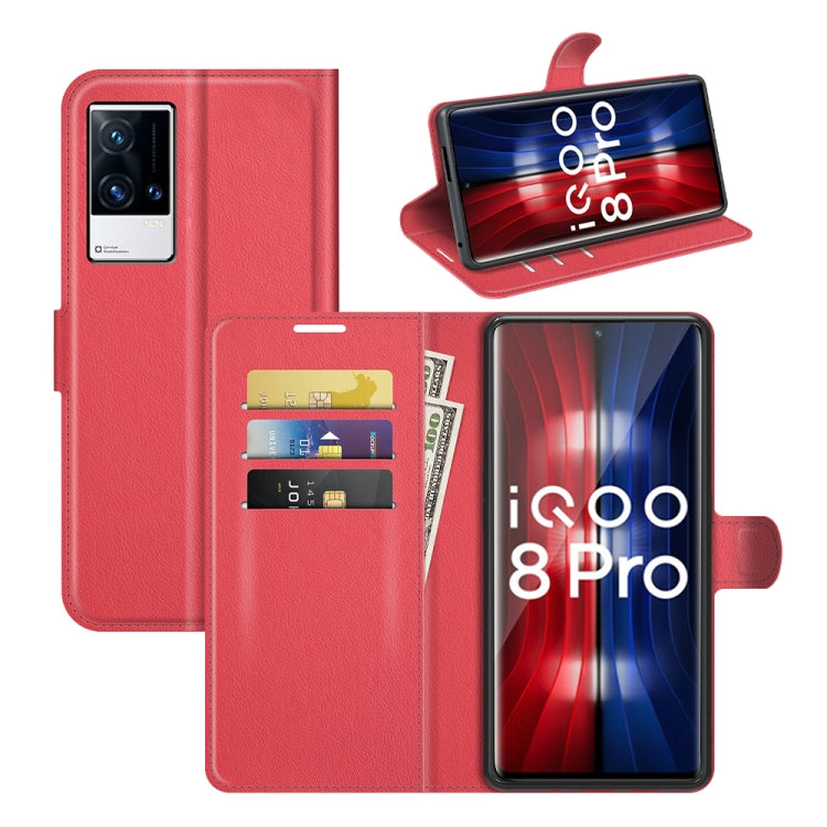Litchi Texture Leather Phone Case For vivo iQOO 8 Pro